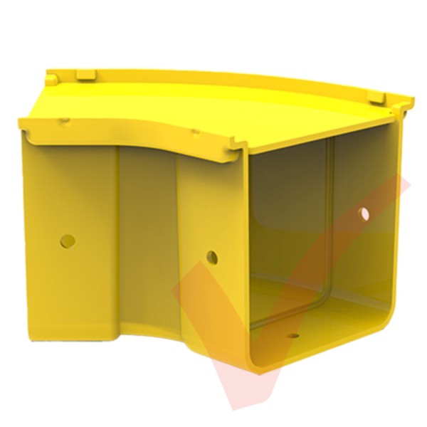 HellermannTyton GigaDuct 100mm 45° Horizontal Elbow With Cover