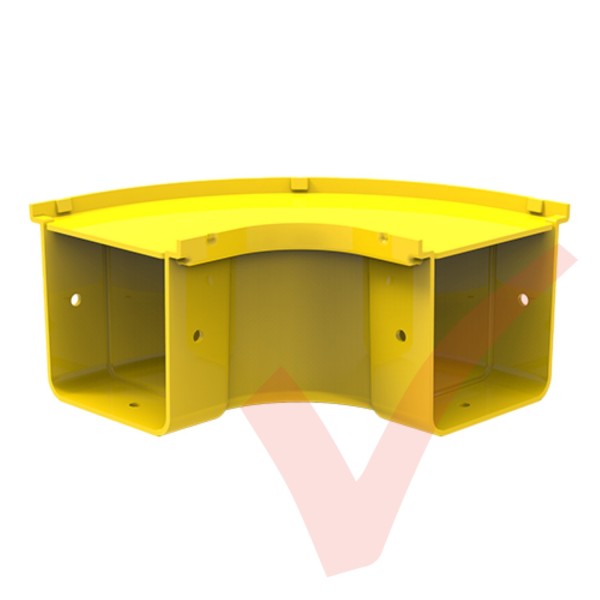 HellermannTyton GigaDuct 100mm 90° Horizontal Elbow With Cover