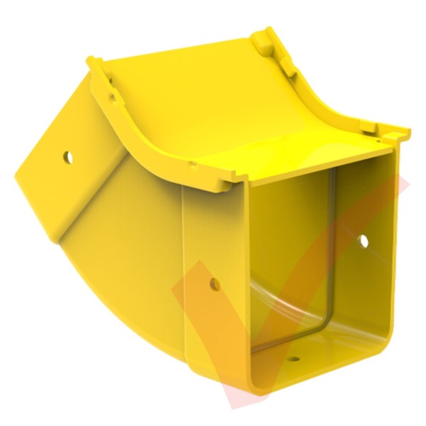 HellermannTyton GigaDuct 100mm 45° Vertical Up Inside Elbow With Cove