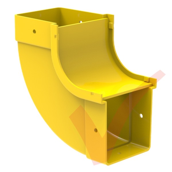 HellermannTyton GigaDuct 100mm 90° Vertical Up Inside Elbow With Cove
