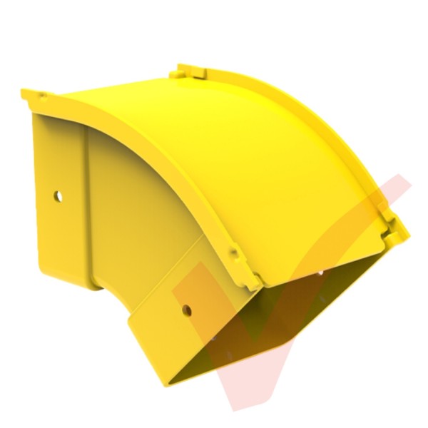 HellermannTyton GigaDuct 100mm 45° Vertical Up Outside Elbow With Cover