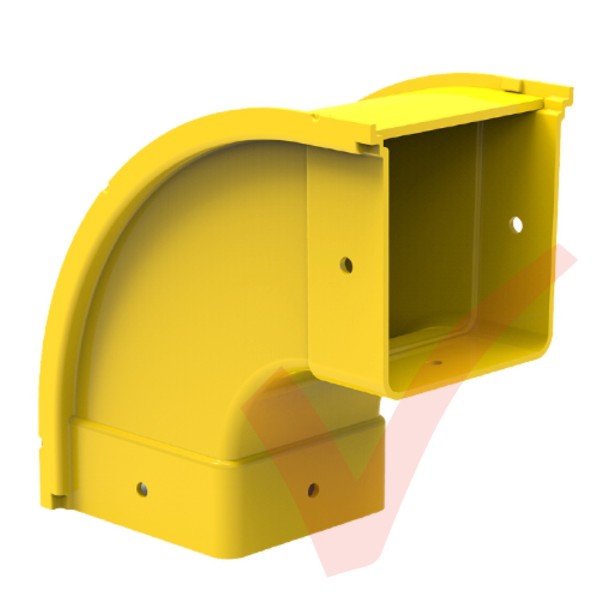 HellermannTyton GigaDuct 100mm 90° Vertical Up Outside Elbow With Cover