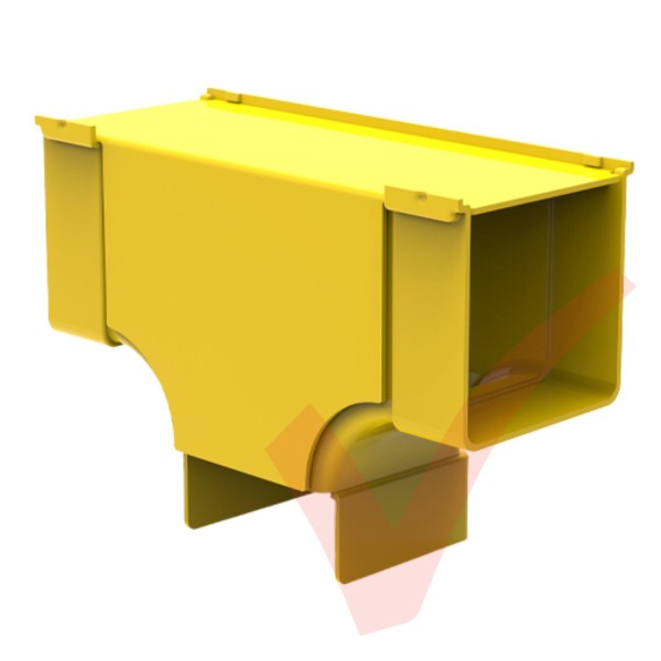 HellermannTyton GigaDuct 100mm Vertical T-Junction With Cover