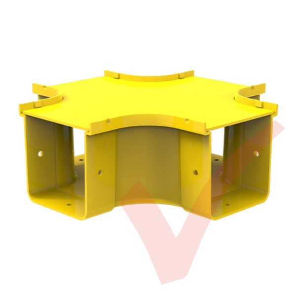 HellermannTyton GigaDuct 100mm Intersection With Cover