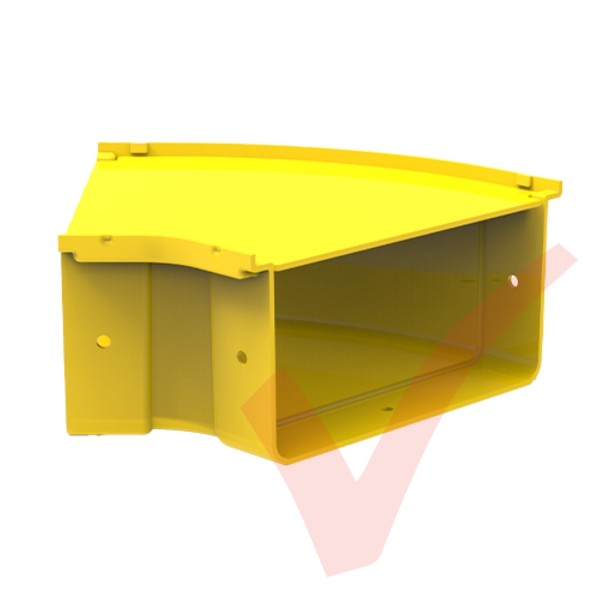 HellermannTyton GigaDuct 200mm 45° Horizontal Elbow With Cover