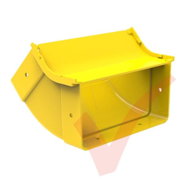 HellermannTyton GigaDuct 200mm 45° Vertical Up Inside Elbow With Cove