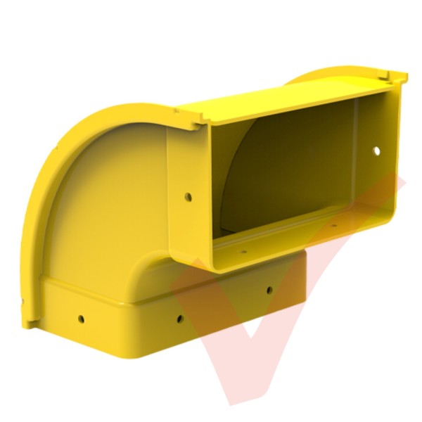 HellermannTyton GigaDuct 200mm 90° Vertical Up Outside Elbow With Cover