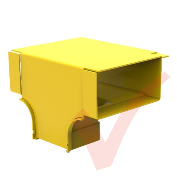 HellermannTyton GigaDuct 200mm to 100mm Reducer Vertical T-Junction With Cover