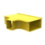HellermannTyton GigaDuct 200mm to 100mm Reducer Horizontal T-Junction With Cover