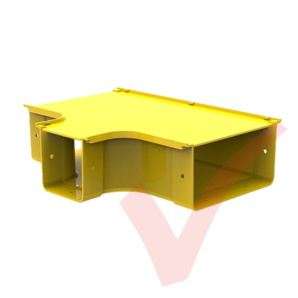 HellermannTyton GigaDuct 200mm to 100mm Reducer Horizontal T-Junction With Cover