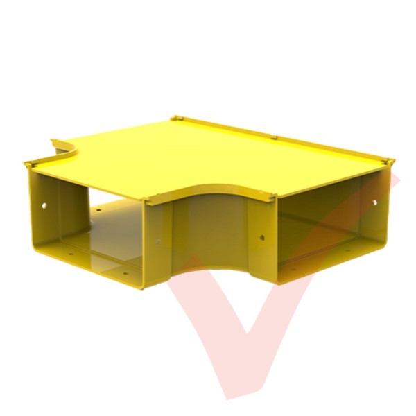 HellermannTyton GigaDuct 200mm x 100mm Horizontal T-Junction With Cover
