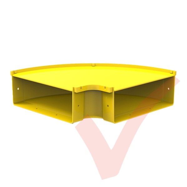 HellermannTyton GigaDuct 300mm 90° Horizontal Elbow With Cover