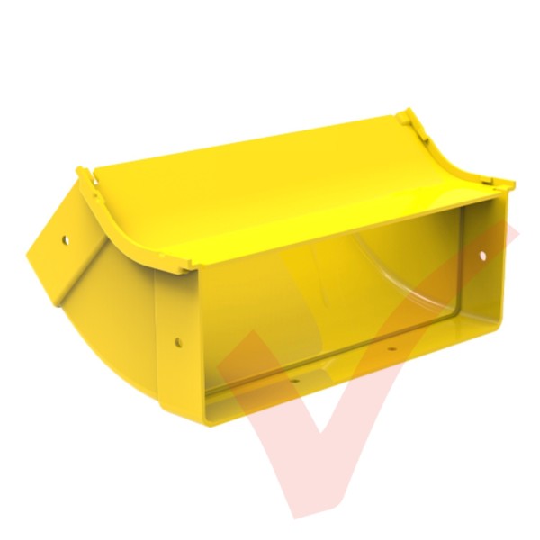 HellermannTyton GigaDuct 300mm 45° Vertical Up Inside Elbow With Cove