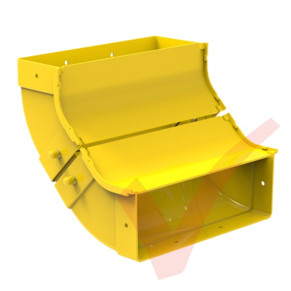 HellermannTyton GigaDuct 300mm 90° Vertical Up Inside Elbow With Cove
