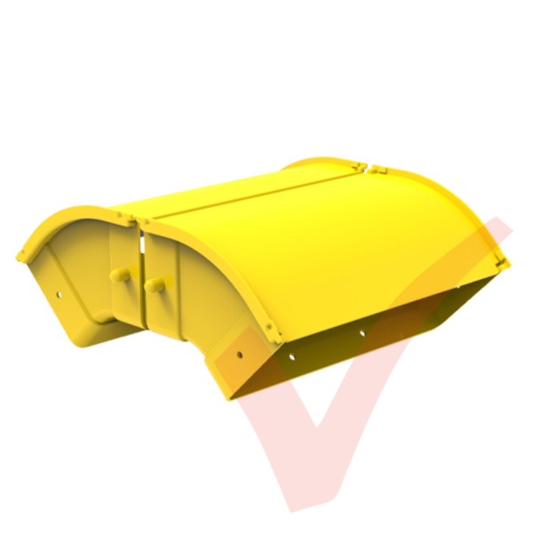 HellermannTyton GigaDuct 300mm 90° Vertical Up Outside Elbow With Cover