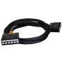 Cat6a 6 Way Braided Loom Cassette to Cassette