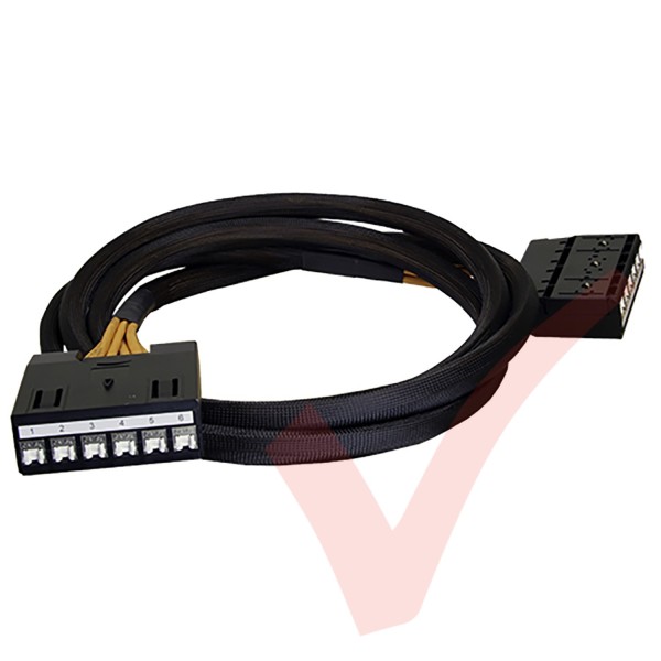 Cat6a 6 Way Braided Loom Cassette to Cassette