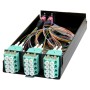 Zettonics MTP/MPO LC OM4 Multimode 12 Duplex Fibre 2x MTP Cassette Aqua (Polarity A/C)