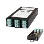 Zettonics MTP/MPO LC OM4 Multimode 12 Duplex Fibre 1x MTP Cassette Aqua (Polarity A/C)