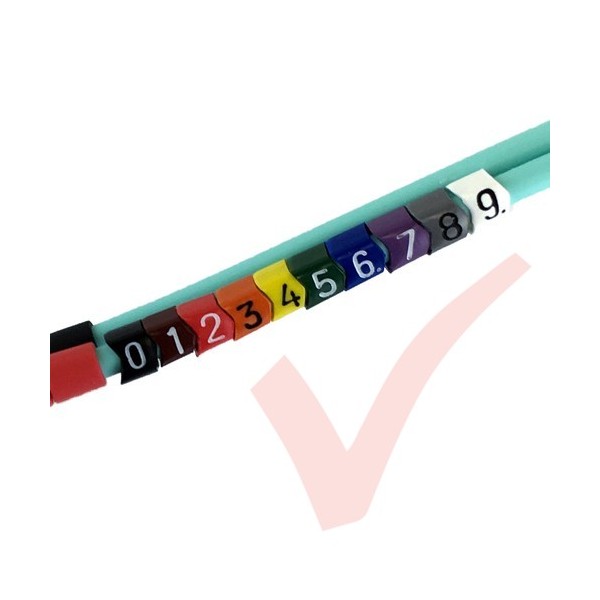 Clip-On 'Chevron Cut' Cable Marker, Size 2.4mm - 3.0mm diameter, 200 Pack Size