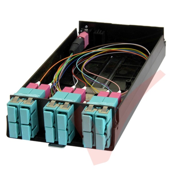 Zettonics MTP/MPO SC OM4 Multimode 6 Duplex Fibre Cassette (Polarity A/C)