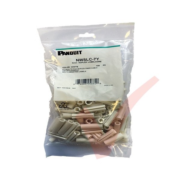 White Panduit Identification Sleeve For 3mm Duplex Fibre Cables 100 Pack