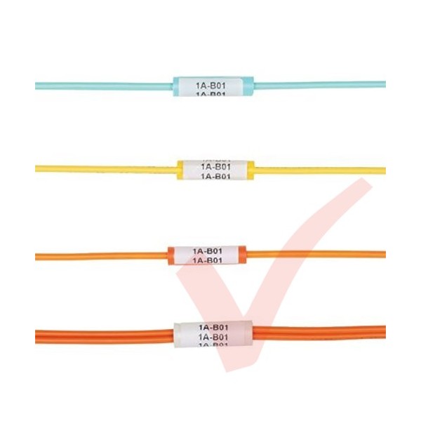 White Panduit Identification Sleeve For 3mm Duplex Fibre Cables 100 Pack