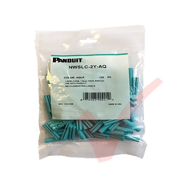 Aqua Panduit Identification Sleeve For 2mm Simplex Fibre Cables 100 Pack