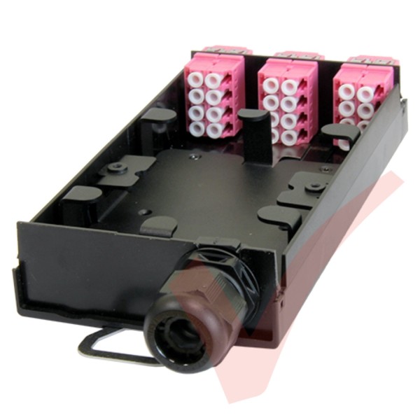 Zettonics LC OM4 Multimode 12 Duplex Unloaded Fibre Cassette Violet