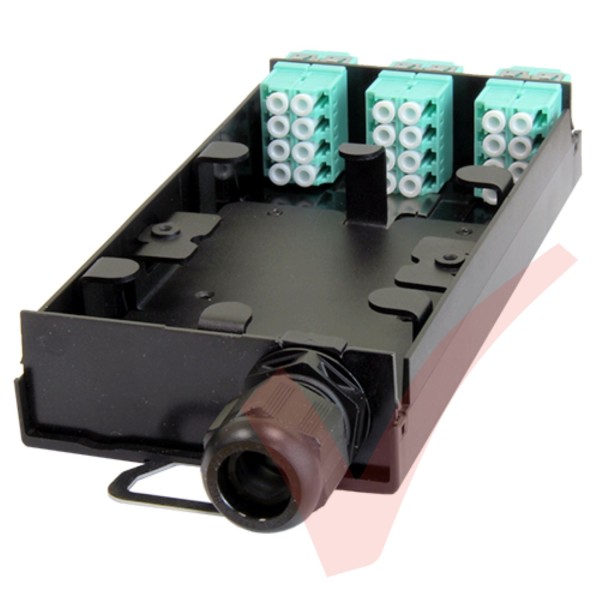 Zettonics LC OM4 Multimode 12 Duplex Unloaded Fibre Cassette Aqua