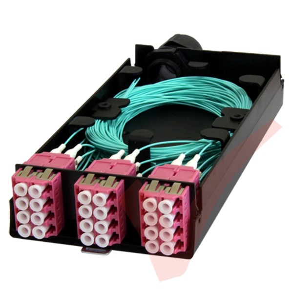 Zettonics LC OM4 Multimode 24 Fibre Splice Cassette Violet