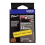 Brother 12mm Wide Tape Black On Yellow Flexible ID Laminated TZEFX-631
