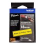 Brother 18mm Wide Tape Black On Yellow Flexible ID Laminated TZEFX-641