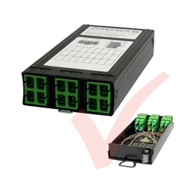 Zettonics MTP/MPO SC/APC OS2 Singlemode 6 Duplex Fibre Cassette