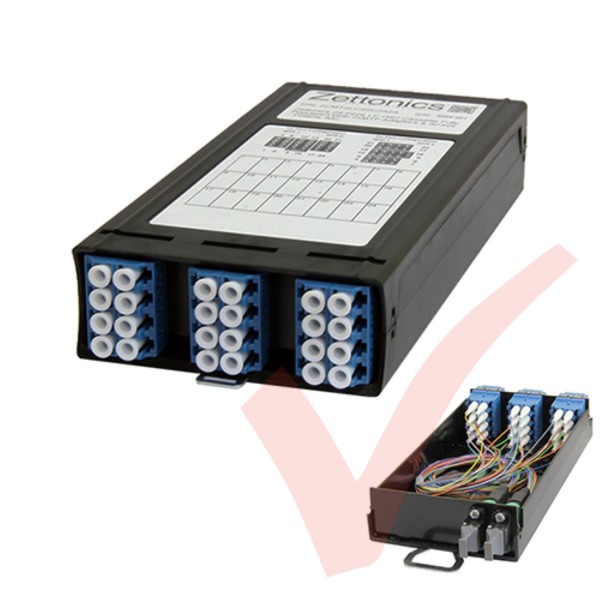 Zettonics MTP/MPO LC OS2 Singlemode 12 Duplex Fibre Cassette
