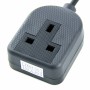 1.0 Metre Black - C14 Male Plug to UK 10Amp Rated Socket LZSH Power Cable
