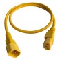 Premium Hanked C13 to C14 Power Cables Yellow