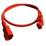 Orange C13 to C14 premium power cable supplied coiled