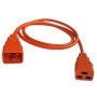 Orange C19 to C20 premium power cable supplied coiled