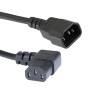 C13 Angled Right to C14 Power Cables Black