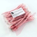 24 Pack of 15cm (6-inch) in Pink - Cat6 High Grade 250MHz 24AWG LSZH Patch Lead for 1U Patching