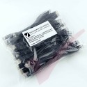 24 Pack of 15cm (6-inch) in Black - Cat6 High Grade 250MHz 24AWG LSZH Patch Lead for 1U Patching