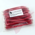 24 Pack of 15cm (6-inch) in Red - Cat6 High Grade 250MHz 24AWG LSZH Patch Lead for 1U Patching