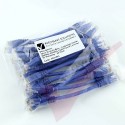 24 Pack of 15cm (6-inch) in Blue - Cat6 High Grade 250MHz 24AWG LSZH Patch Lead for 1U Patching