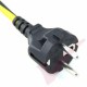 1.8 Metre (6ft) Black & Yellow - Schuko Euro to IEC C13 Connector Caution Black & Yellow Cable						