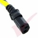1.8 Metre (6ft) Black & Yellow - Schuko Euro to IEC C13 Connector Caution Black & Yellow Cable						
