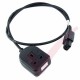 0.5 Metre Black - C13 Female Connector to UK 10Amp Rated Socket LZSH Power Cable