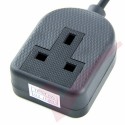 0.5 Metre Black - C13 Female Connector to UK 10Amp Rated Socket LZSH Power Cable