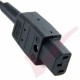 1.0 Metre Black - C13 Female Connector to UK 10Amp Rated Socket LZSH Power Cable