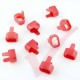 10 Pack - Power Cord Secure Tension Sleeve for IEC C14 in Red